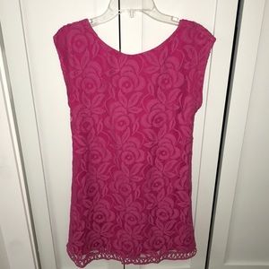 Pink lace dress